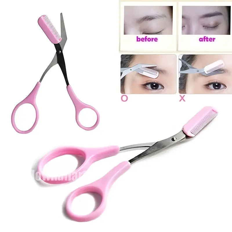 Eyebrow Trimmer Scissor with Comb