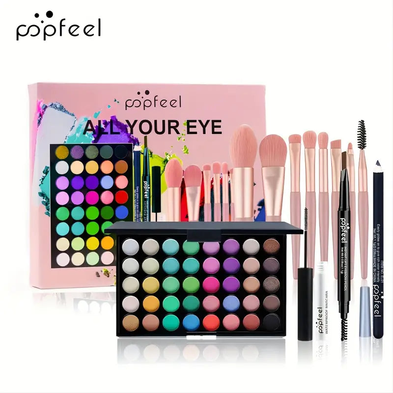 POPFEEL 40-Color Eyeshadow Set – 12pcs Makeup Kit